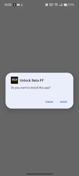 Unlock Beta FF APK interface